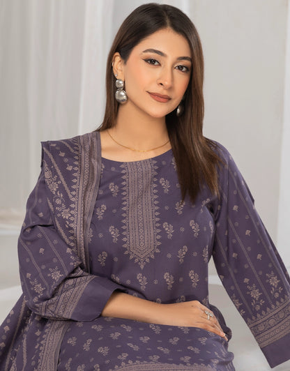 3 Piece - Digitally Printed Dhanak - CL120