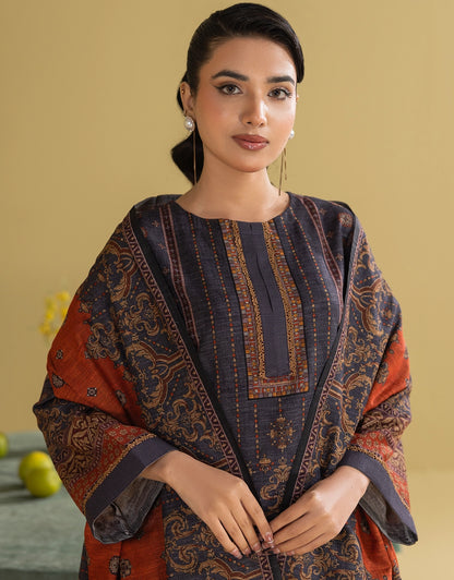 3 Piece - Digitally Printed Dhanak - CL103