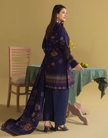 3 Piece - Digitally Printed Dhanak - CL104