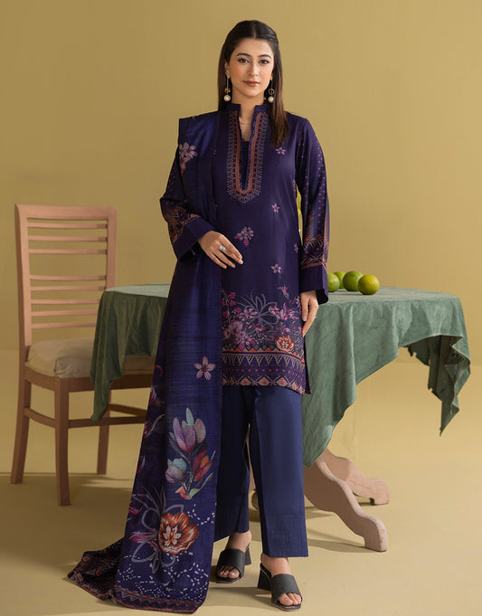 3 Piece - Digitally Printed Dhanak - CL104