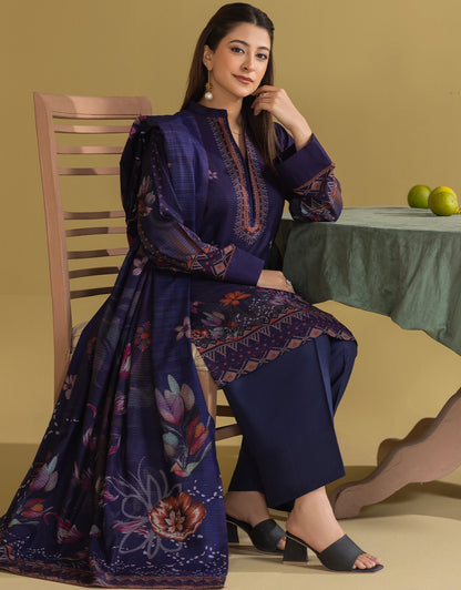 3 Piece - Digitally Printed Dhanak - CL104