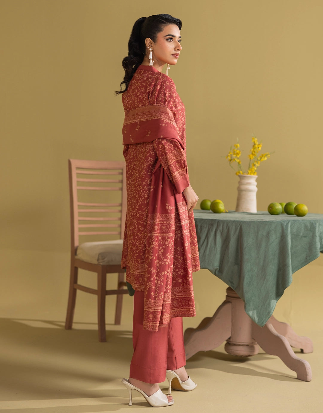 3 Piece - Digitally Printed Dhanak - CL105