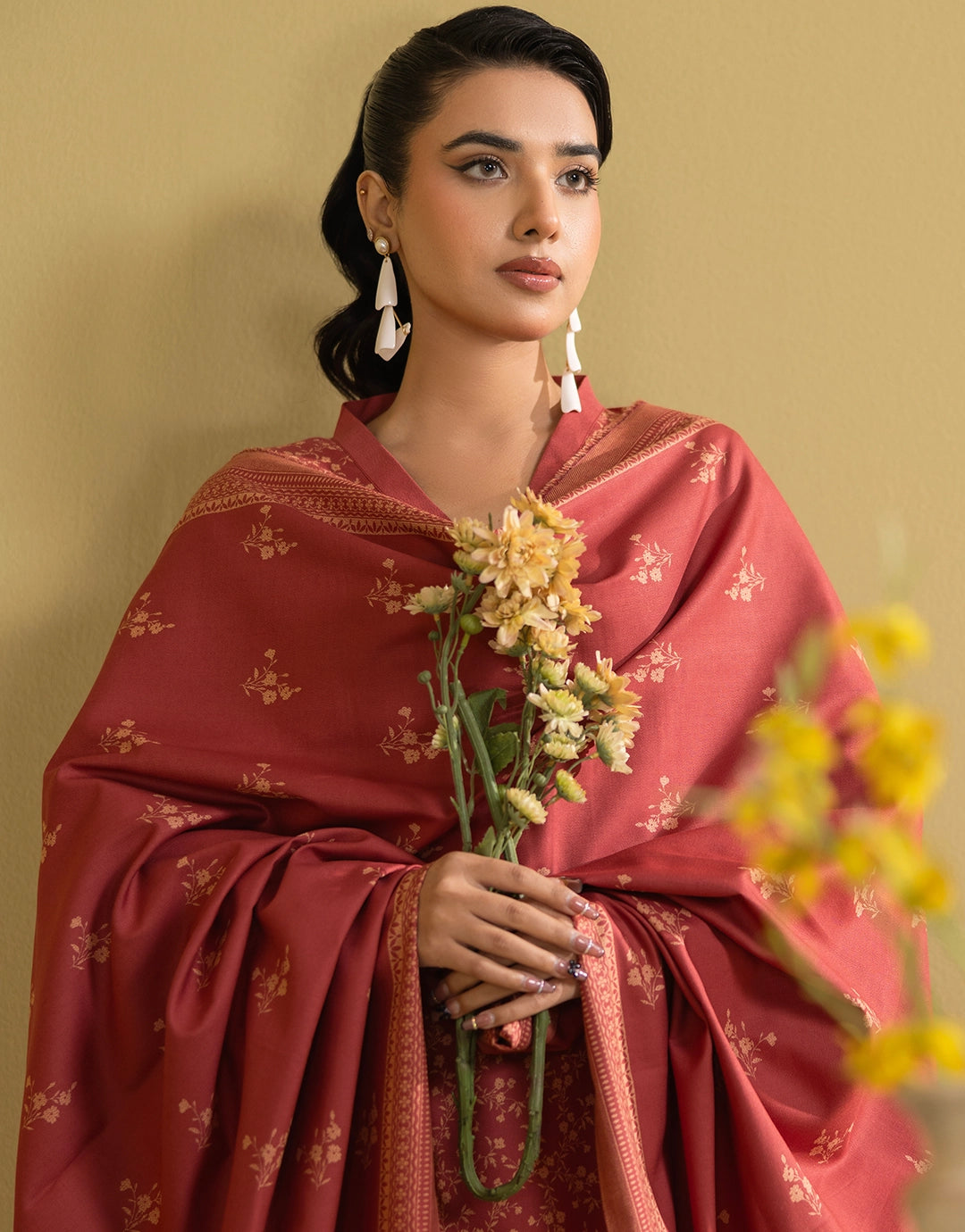 3 Piece - Digitally Printed Dhanak - CL105