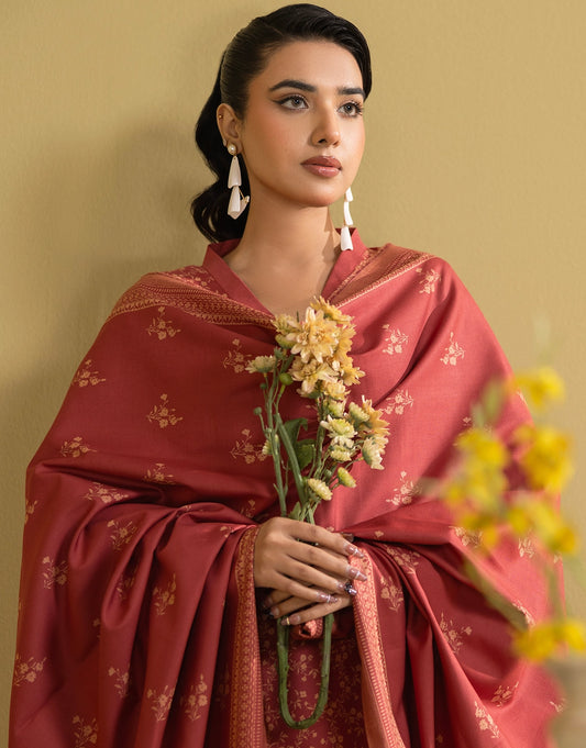 3 Piece - Digitally Printed Dhanak - CL105