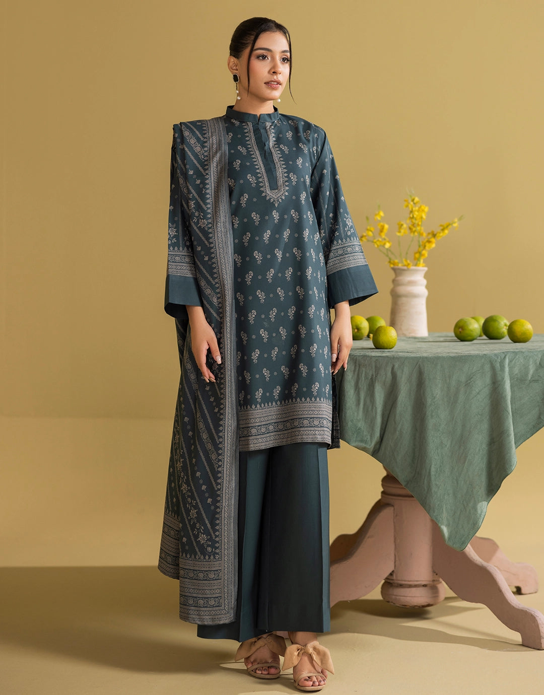 3 Piece - Digitally Printed Dhanak - CL106