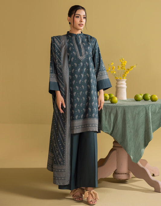 3 Piece - Digitally Printed Dhanak - CL106