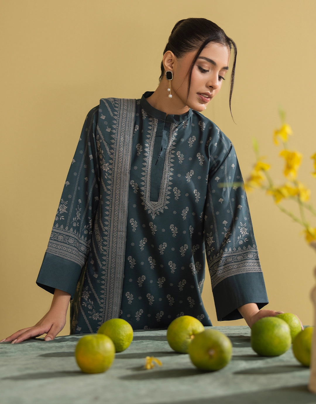 3 Piece - Digitally Printed Dhanak - CL106