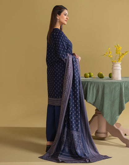 3 Piece - Digitally Printed Dhanak - CL107