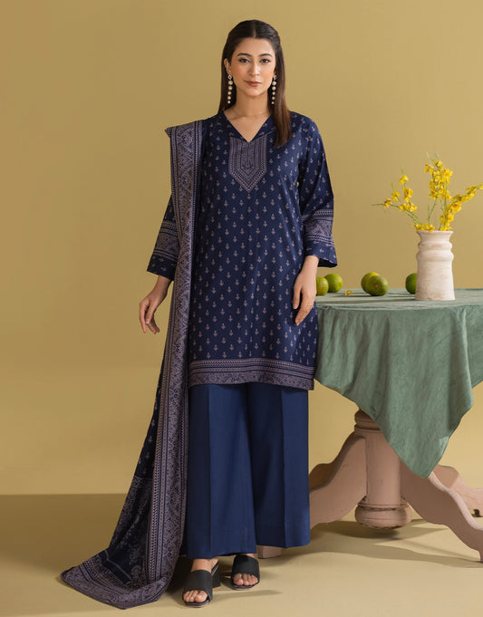 3 Piece - Digitally Printed Dhanak - CL107