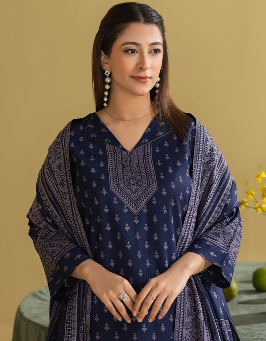 3 Piece - Digitally Printed Dhanak - CL107