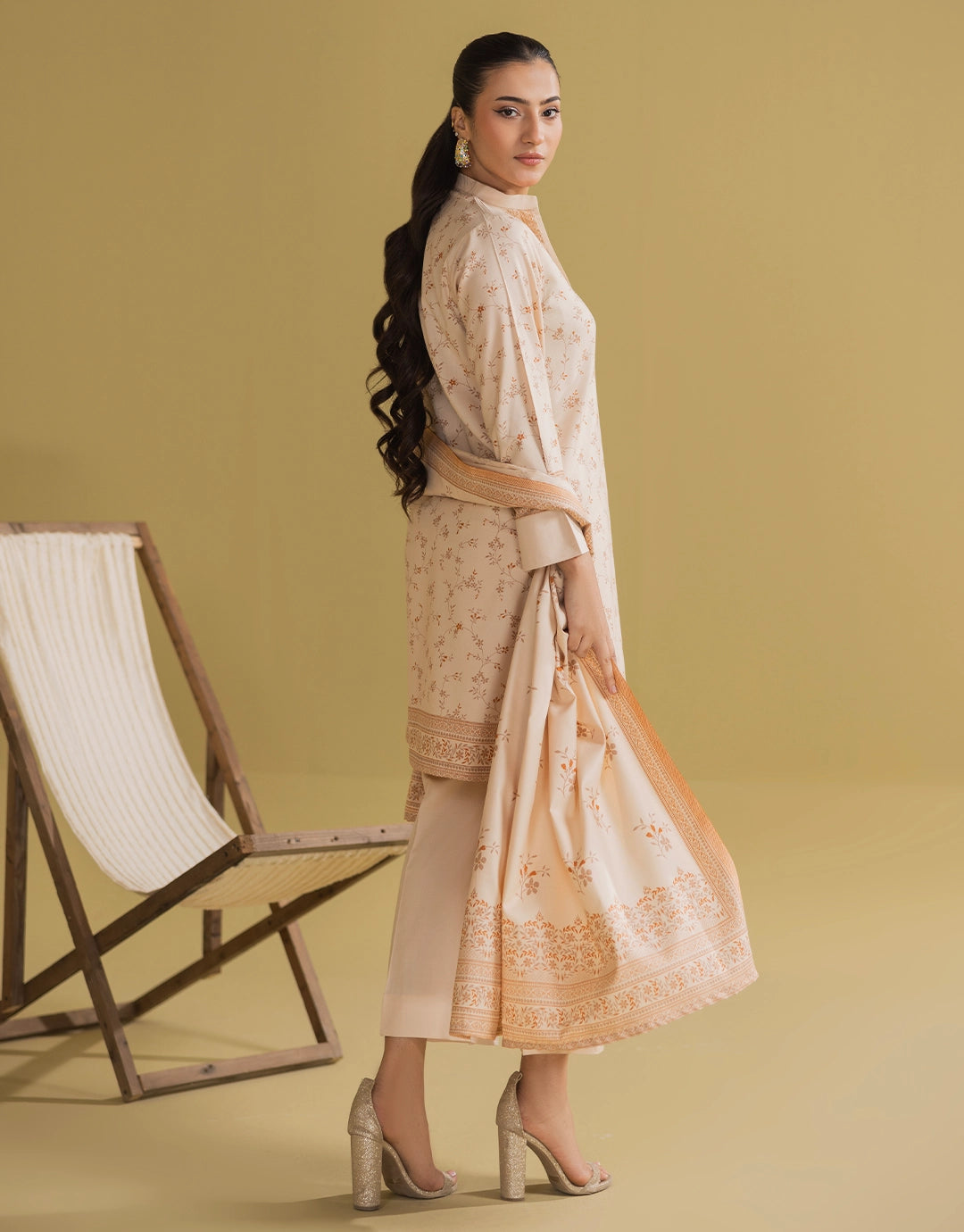 3 Piece - Digitally Printed Dhanak - CL108