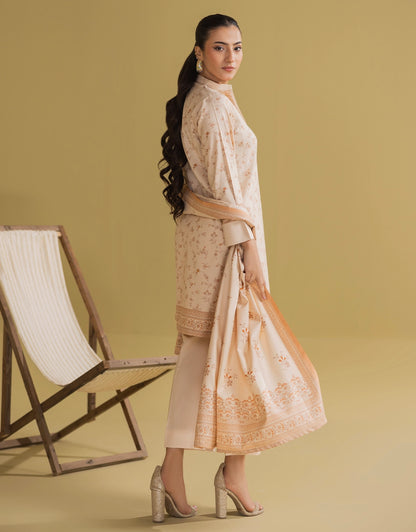 3 Piece - Digitally Printed Dhanak - CL108