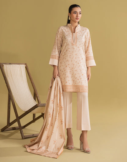 3 Piece - Digitally Printed Dhanak - CL108