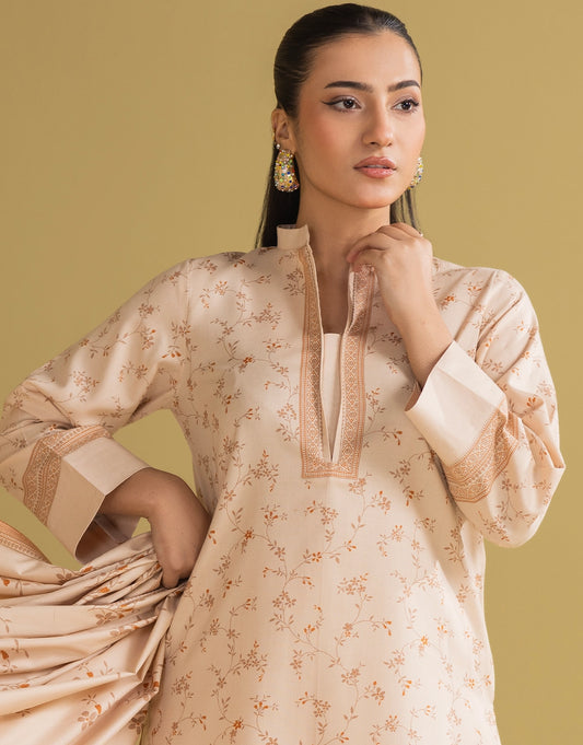 3 Piece - Digitally Printed Dhanak - CL108