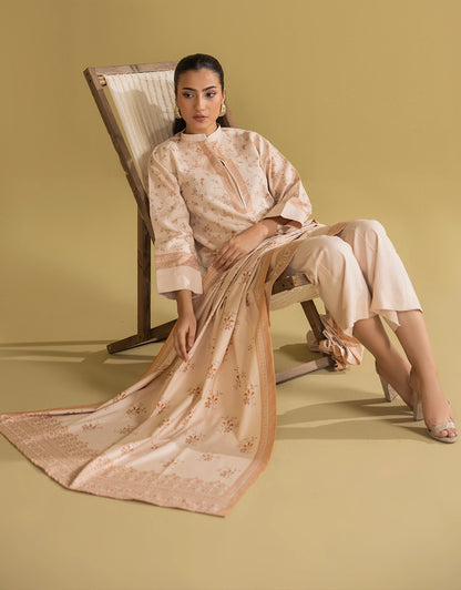 3 Piece - Digitally Printed Dhanak - CL108