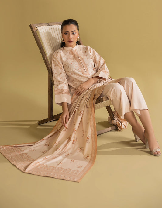 3 Piece - Digitally Printed Dhanak - CL108