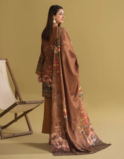 3 Piece - Digitally Printed Dhanak - CL109