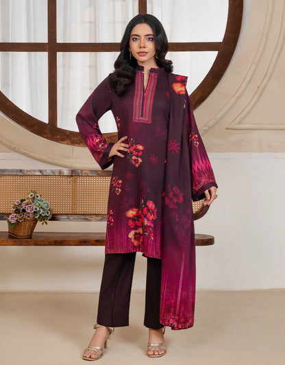 Elayna - 3 Piece Stitched Printed Linen
