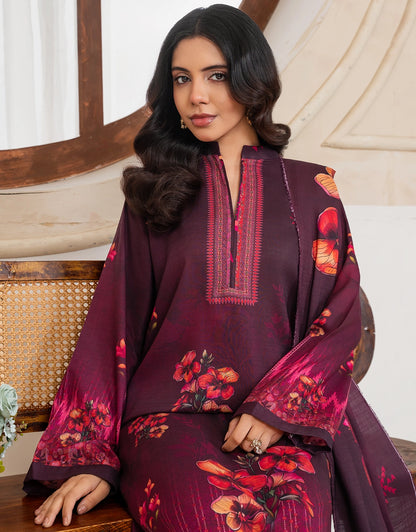 Elayna - 3 Piece Stitched Printed Linen