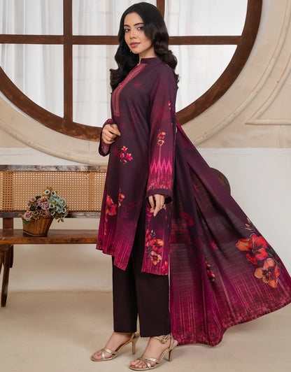 Elayna - 3 Piece Stitched Printed Linen