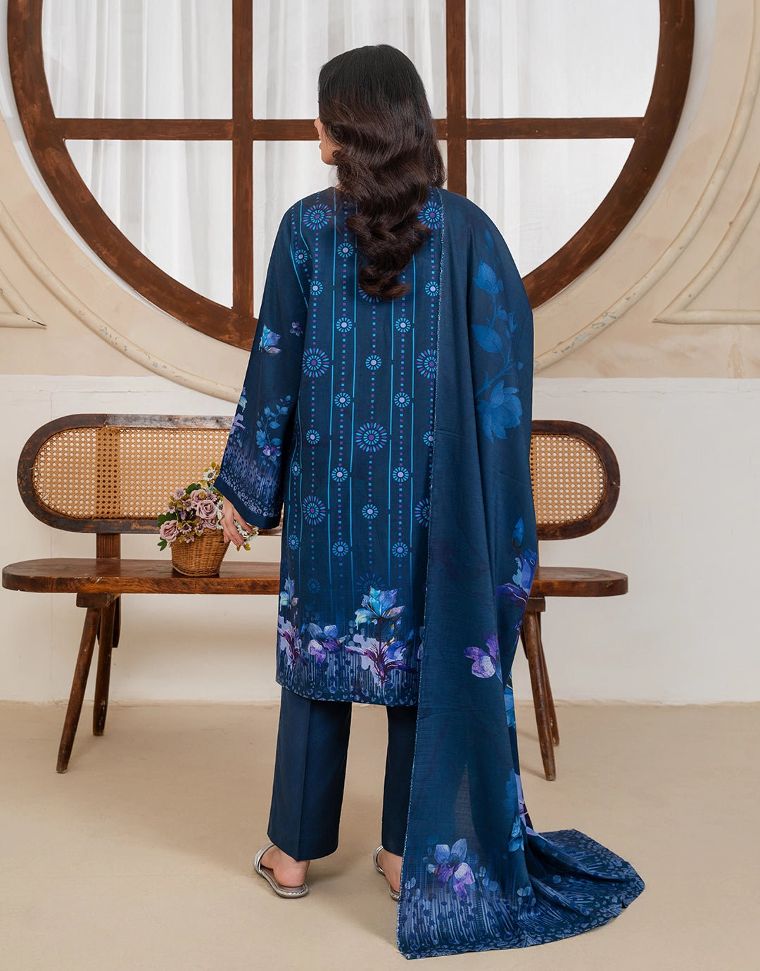 Eshaal - 3 Piece Stitched Printed Linen