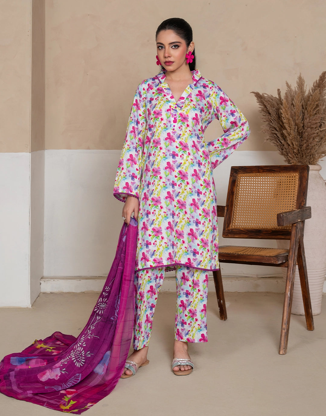 Gulandam - 3 Piece Stitched Printed Linen