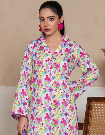 Gulandam - 3 Piece Stitched Printed Linen