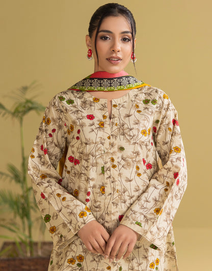 3 Piece - Digitally Printed Khaddar - R101
