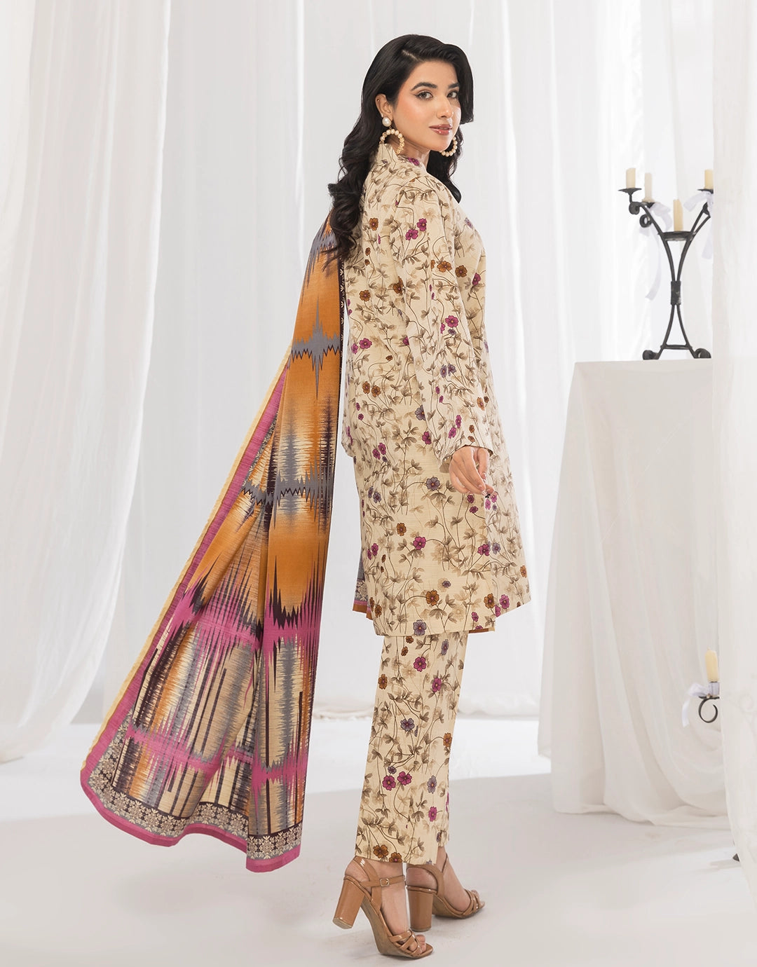 3 Piece - Digitally Printed Khaddar - R111