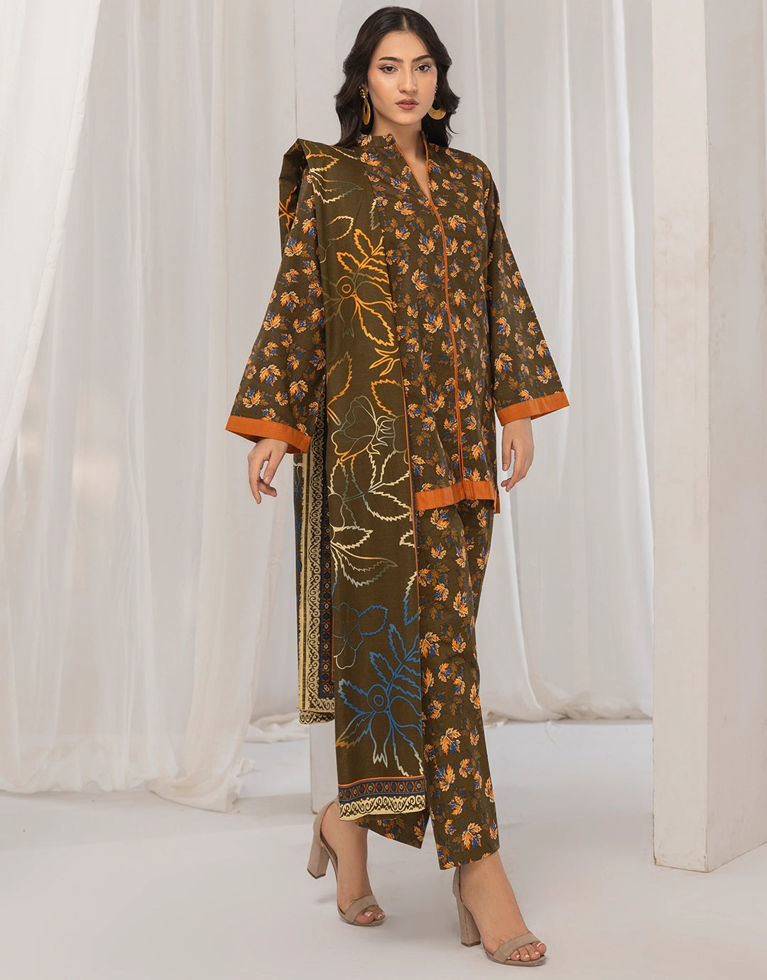 3 Piece - Digitally Printed Khaddar - R112
