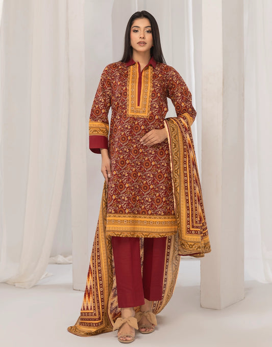 3 Piece - Digitally Printed Khaddar - R113