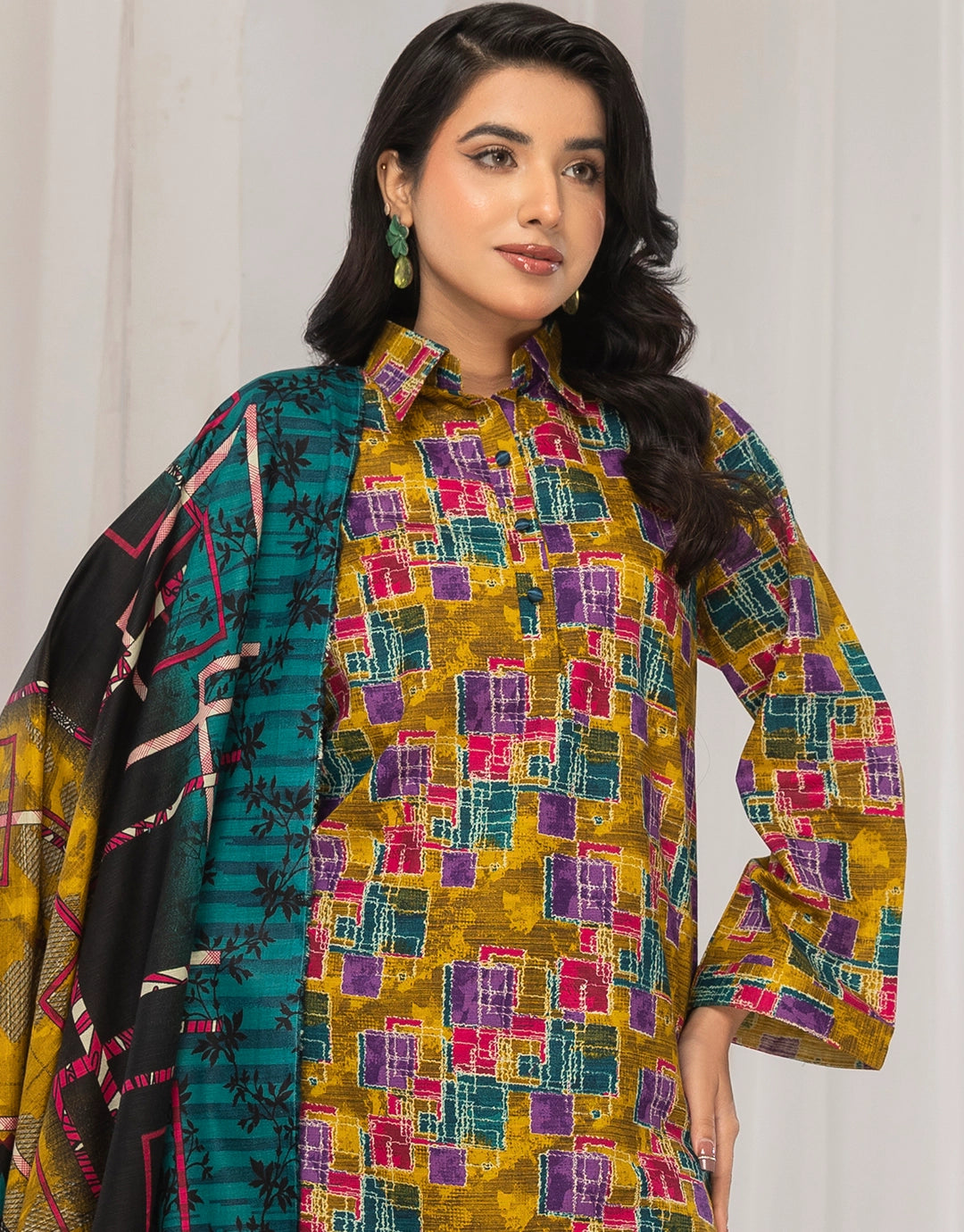3 Piece - Digitally Printed Khaddar - R114