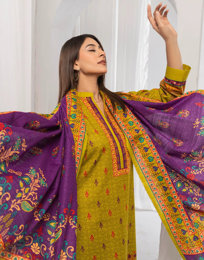 3 Piece - Digitally Printed Khaddar - R115