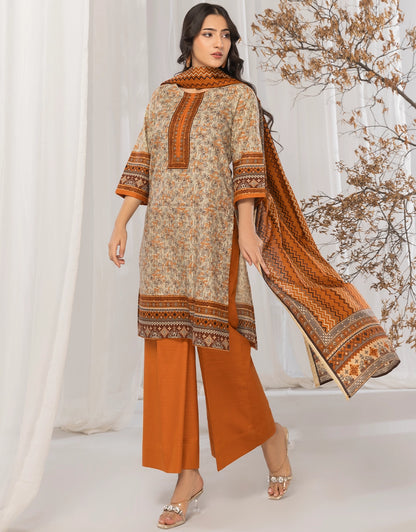 3 Piece - Digitally Printed Khaddar - R116