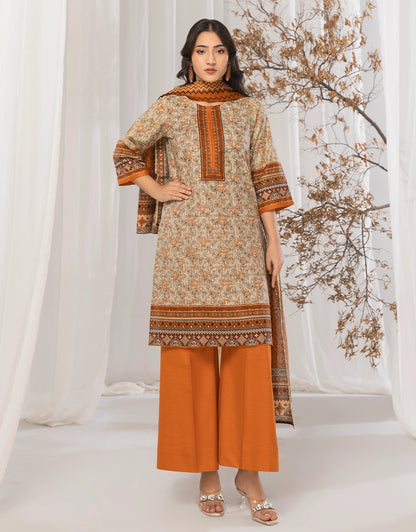 3 Piece - Digitally Printed Khaddar - R116