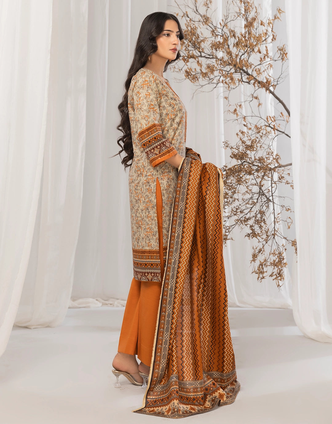 3 Piece - Digitally Printed Khaddar - R116