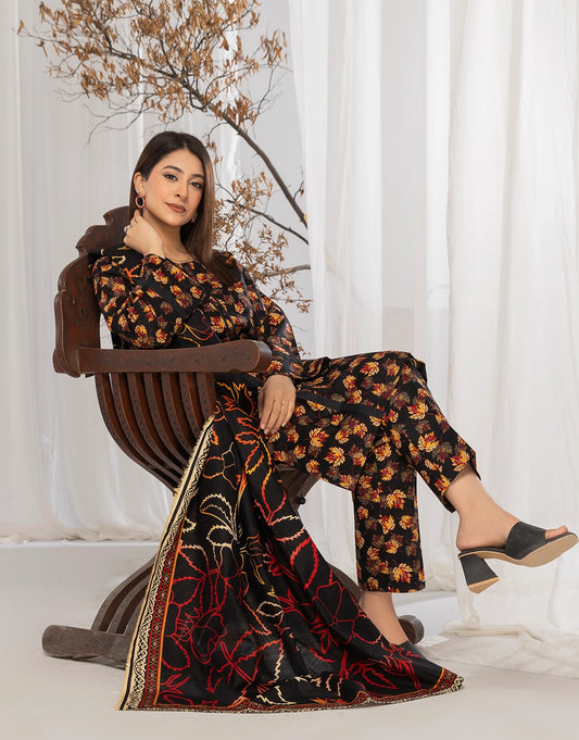 3 Piece - Digitally Printed Khaddar - R118