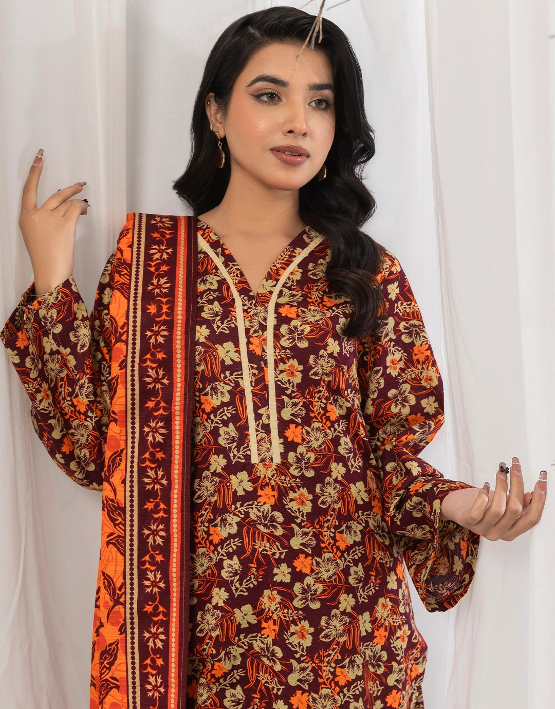 3 Piece - Digitally Printed Khaddar - R119