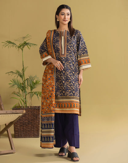 3 Piece - Digitally Printed Khaddar - R102