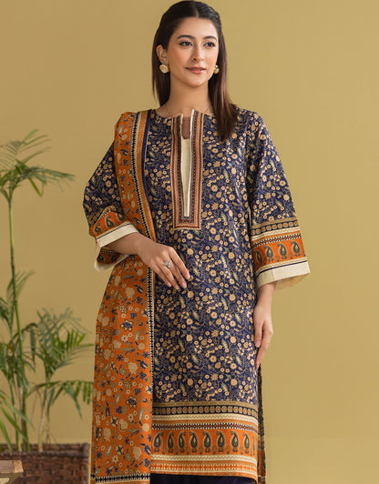 3 Piece - Digitally Printed Khaddar - R102