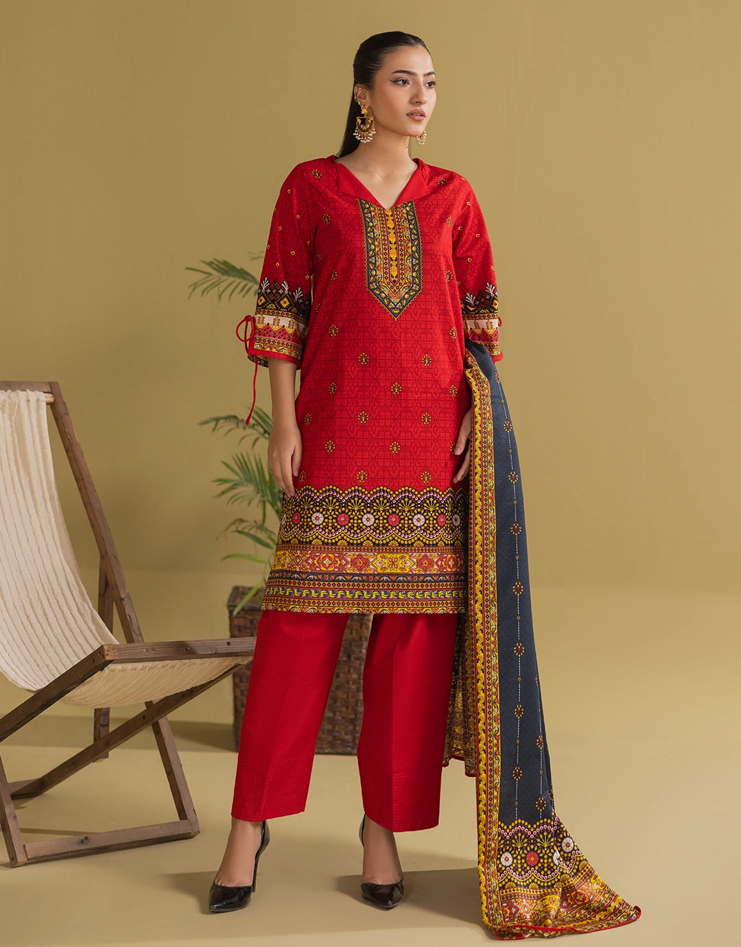 3 Piece - Digitally Printed Khaddar - R103