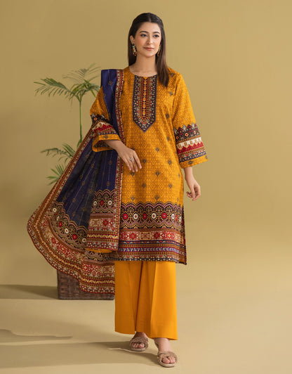3 Piece - Digitally Printed Khaddar - R104