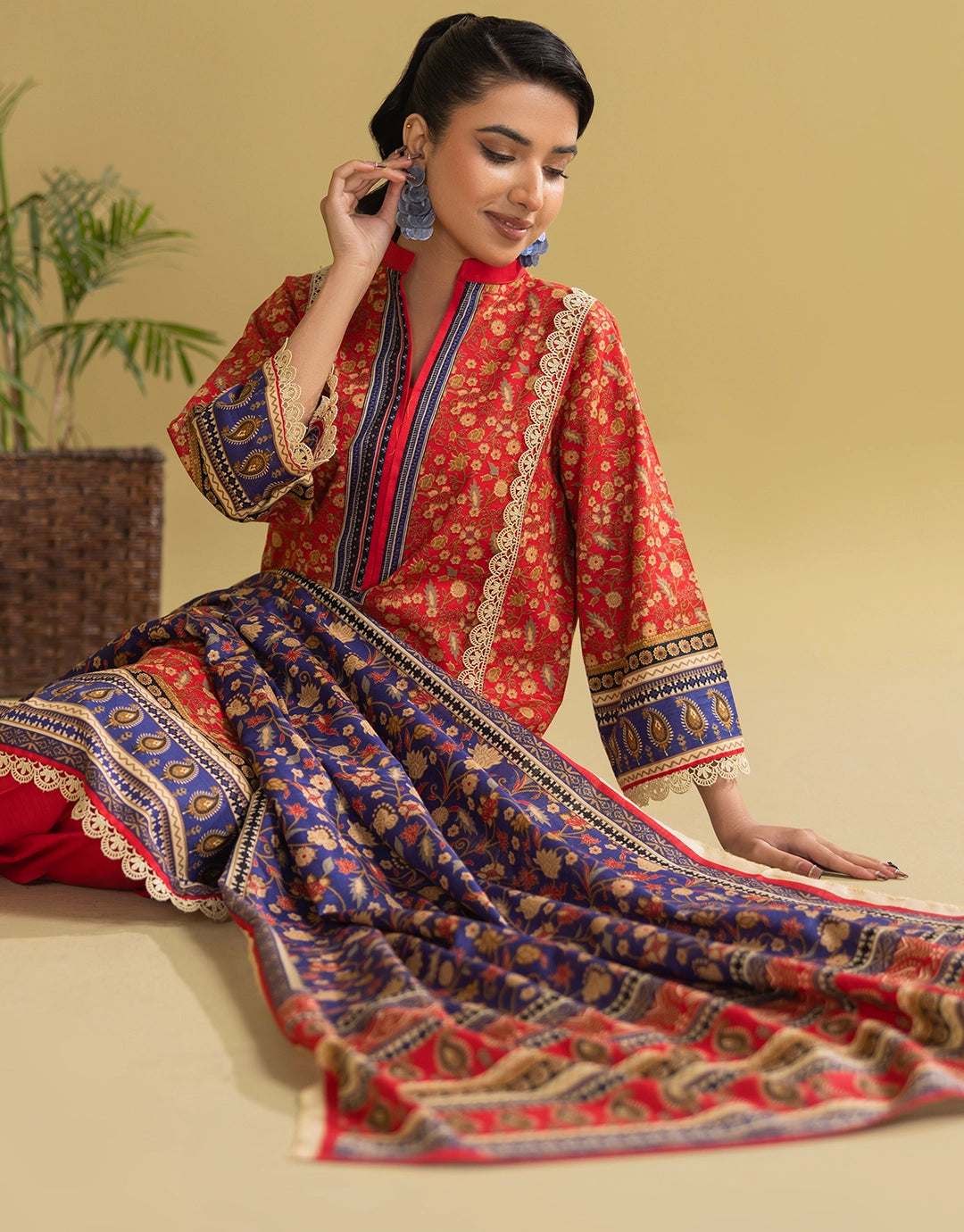 3 Piece - Digitally Printed Khaddar - R105