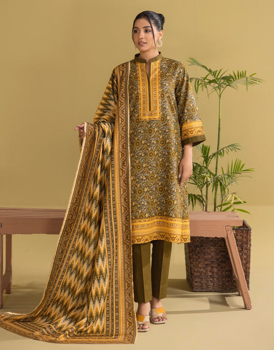3 Piece - Digitally Printed Khaddar - R106