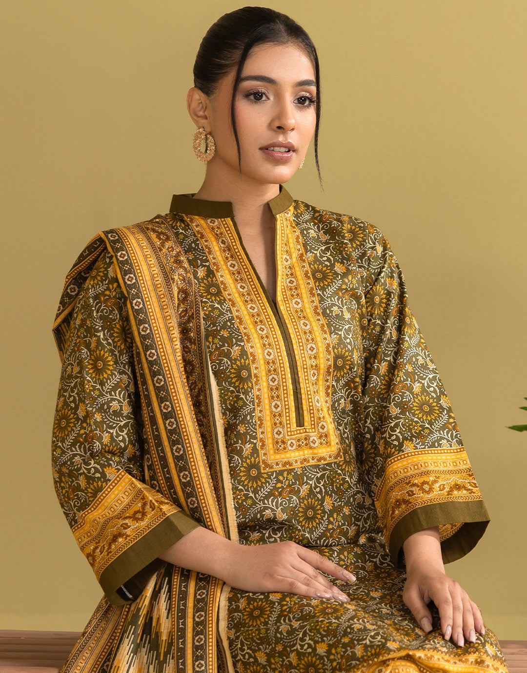 3 Piece - Digitally Printed Khaddar - R106