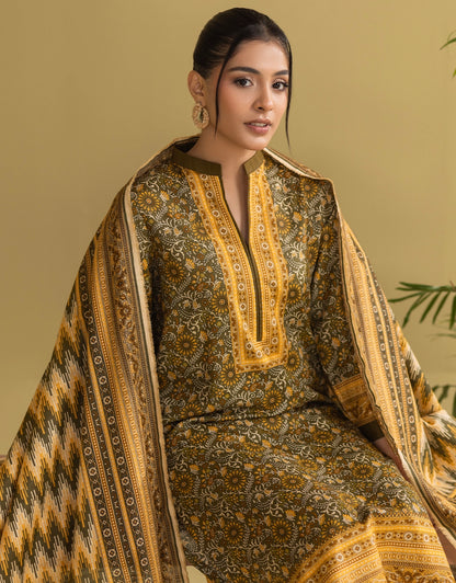3 Piece - Digitally Printed Khaddar - R106