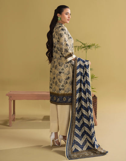 3 Piece - Digitally Printed Khaddar - R107