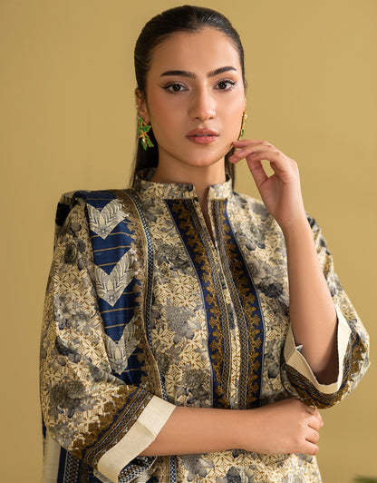 3 Piece - Digitally Printed Khaddar - R107