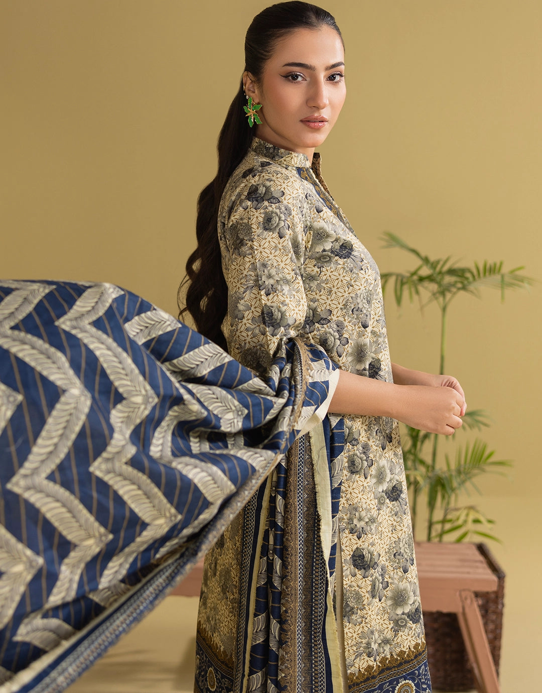 3 Piece - Digitally Printed Khaddar - R107