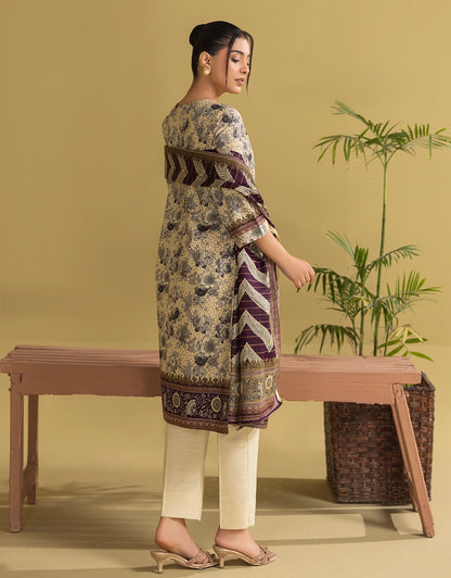 3 Piece - Digitally Printed Khaddar - R109